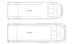 Vehicle for use as a mobile self-service restaurant (2)