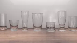 Water Glass Set Low-poly  3D model
