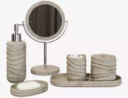 Wavy Beach Faux Sand Bath Accessories 3D model
