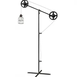 West Ninth Vintage Pulley Wheel Floor Lamp Low-poly  3D model