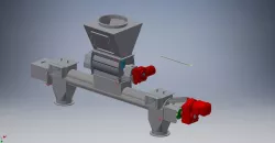 Wood dust screw conveyor & rotary feeder