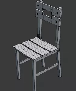 Wooden Chair 3D model