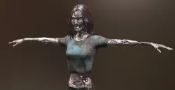 Zombie Female 1 Low-poly  3D model