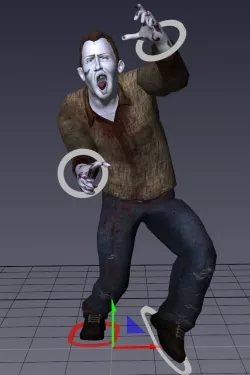 Zombie Male 1 -Rigged Version Low-poly  3D model