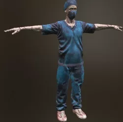 Zombie Medical Low-poly  3D model