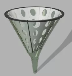 Filter funnel - adapted for coffee filters