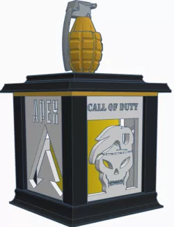 FPS Gaming Holiday Lantern with Grenade Top (Apex, Call of Duty, COD, Rainbow 6, Valorant) Remix