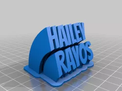 HAILEY 2-line name plate (text)