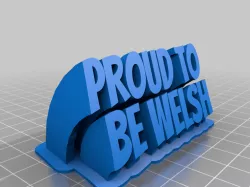 My Customized Sweeping 2-line name plate (Proud to be welsh)
