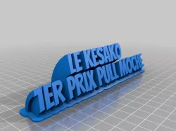 My Customized Sweeping 2-line name plate (text)