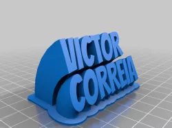 My Customized Sweeping 2-line name plate (text)