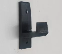 Simple wall hook with 17 gauge nail hole