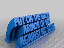 Whole armor Sweeping 2-line name plate (text)