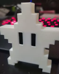 8-Bit Mario Star Tree Topper Eyes