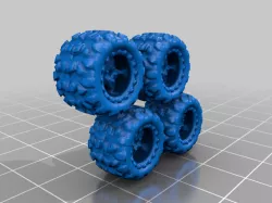 Gaslands Roxshock Wheels 15mm. Perfect FDM printable!