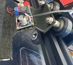 Hotend Carriage mounting bracket for strip light.