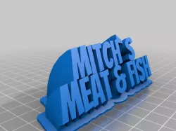 My Customized Sweeping 2-line name plate (text)