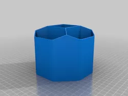 Octagonal pencil holder