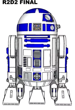 r2d2 from star wars, scale 1:4 3d printable