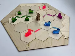 Settlers of Catan - Laser Cut - 300mm plywood sheet and Acrylic