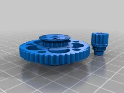 SPUR Gear and Pinion with 19 tooth pulley for belt driven 1/10 r/c drift car's 