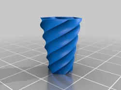 twisted hexagon vase