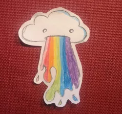 Cloud rainbow cookie cutter