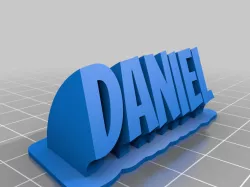My Customized Sweeping 2-line name plate (text)