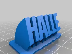 My Customized Sweeping 2-line name plate (text)Halle