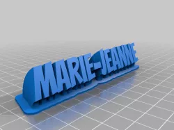 My Customized Sweeping 2-line name plate (text)