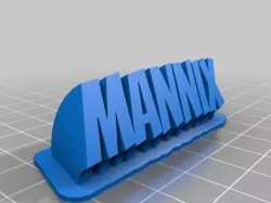 My Customized Sweeping 2-line name plate (text)