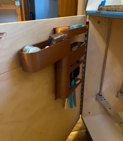 Vertical door storage box system