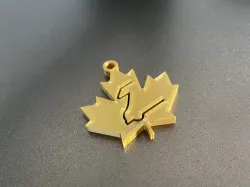 Ahorn Camp AC Camper Keychain Schlüsselanhänger Maple Leaf