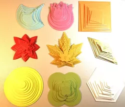Circles/Squares/Hexagons/Polygons/Diamonds Stencils/Templates for Quilting or Art