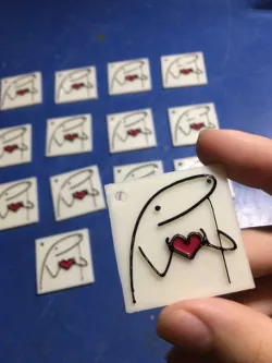 Flork Love keychain