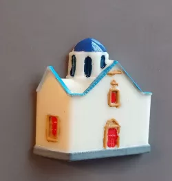 Greek church fridge magnet - église grècque