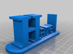 hazel name plate