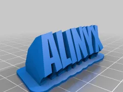 My Customized Sweeping 2-line name plate (text)