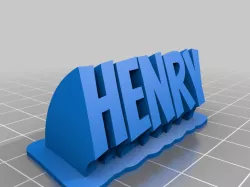 My Customized Sweeping 2-line name plate (text)