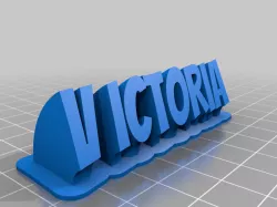 My Customized Sweeping 2-line name plate (text)