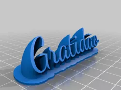 My Customized Sweeping 2-line name plate (text)
