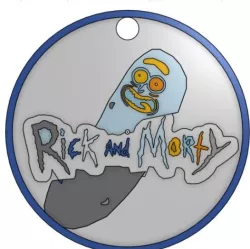 Pickle Rick Keychain/Badge