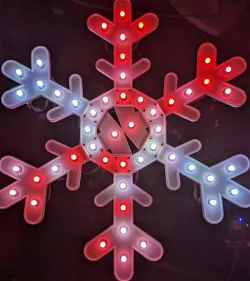 Pixel Bullet Snowflake - 50 lights