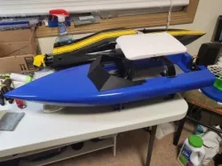 RC BOAT AND OUTBOARD MOTOR