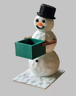 Snowman with box