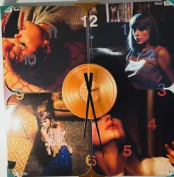 Vinyl Album Holder Wall Clock 