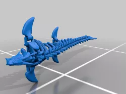 Articulated Skeletal Mosasaurs (Print in Place)