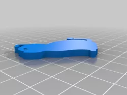 Cat skeleton keychain lithophane (remix)