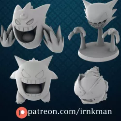 Gastly / Haunter / Gengar / Mega Gengar (Pokemon 35mm True Scale Series)