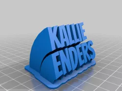 My Customized Sweeping 2-line name plate (text)
